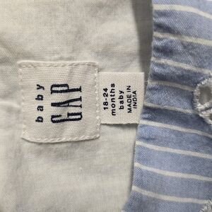 GAP Blue and White Striped Kids Casual Dress